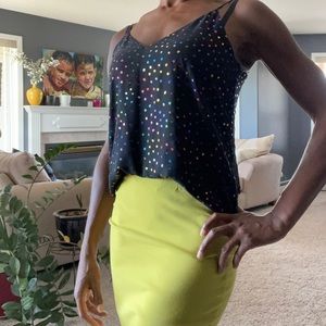 V neck colourful polka dot cami
